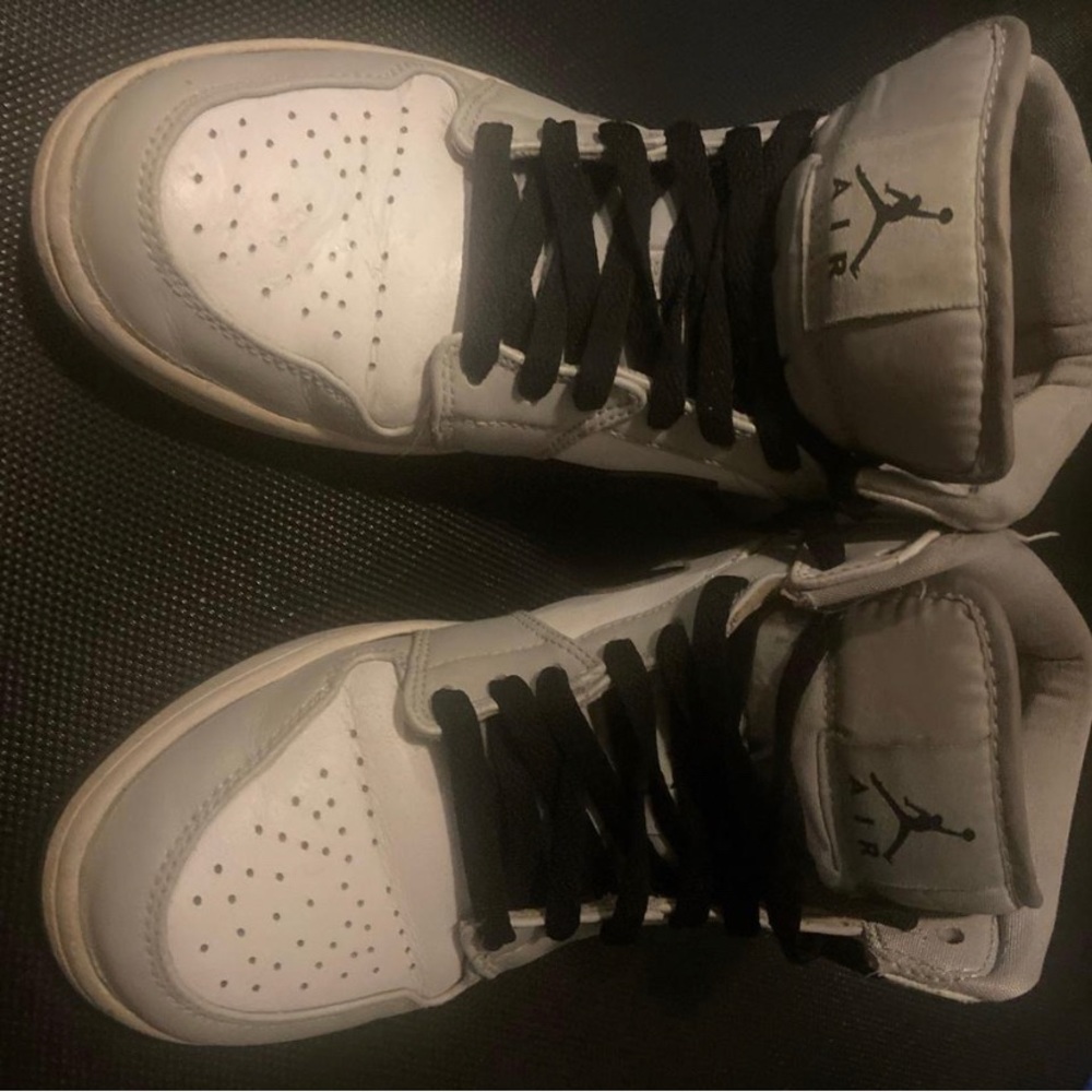 Jordan Men's White and Black High-Top Sneakers